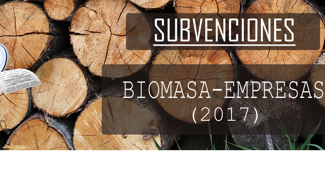Subvenciones para proyectos de biomasa en empresas, administraciones, entidades sin ánimo de lucro y autónomos – 2017