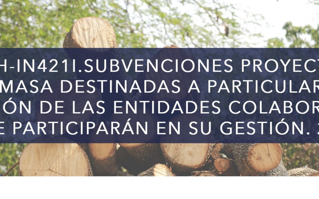 Subvenciones para proyectos de biomasa destinadas a particulares. 2020